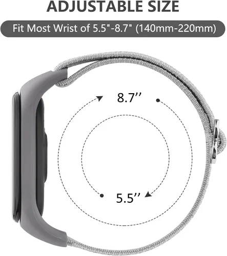 Miniatura 3 de Wanme Bandas para Amazfit Band 5 correas de repuesto para mujeres y hombres, paquete de 2 correas deportivas elásticas suaves compatibles