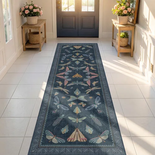 Miniatura 151 de Hazo Haus Alfombra de Baño Bohemia Lavable 2x3, Alfombras Pequeñas para Cocina, Tocador, Puerta Principal Entrada Interior, Antideslizante Pelo Bajo