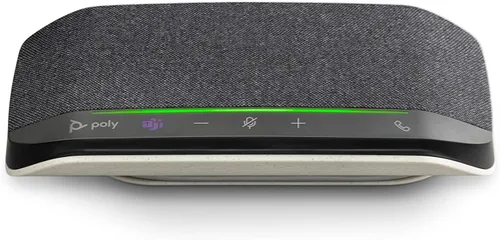 Poly Sincronización de 10 altavoces USB (Plantronics) - Altavoz portátil dos en uno para llamadas de audio/videoconferencia y música - Alimentado
