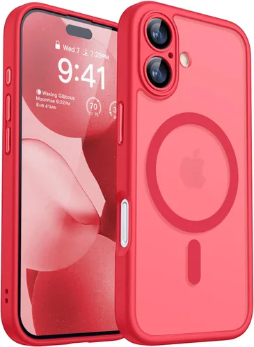 Miniatura 33 de CANSHN Funda magnética compatible con iPhone 17 Pro, mejorada [protección completa de la cámara] [compatible con Magsafe] [mate translúcido] funda