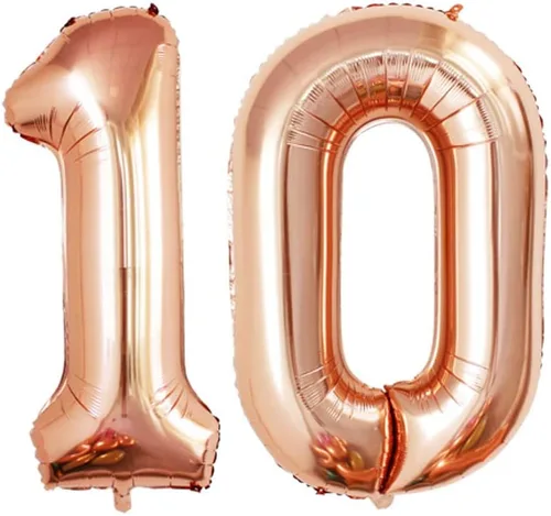 Miniatura 285 de Goer, conjunto de globos de papel aluminio para decoraciones de cumpleaños, globos de las letras de feliz cumpleaños y de números Oro