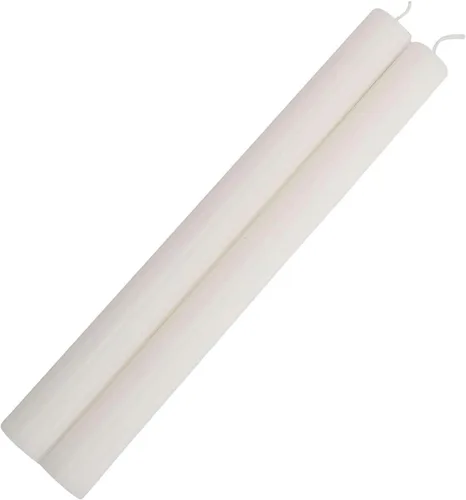 Miniatura 7 de Efavormart Paquete de 5 Velas cónicas de mecha acanalada sin perfume de 9" blancas premium, velas altas de cera acanaladas para cena Blanco