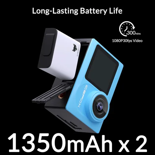 Miniatura 4 de icefox i8 Cámara de acción con 20MP, Zoom de 5X, cámara impermeable subacuática con EIS optimizado, edición de video y foto mediante la aplicación