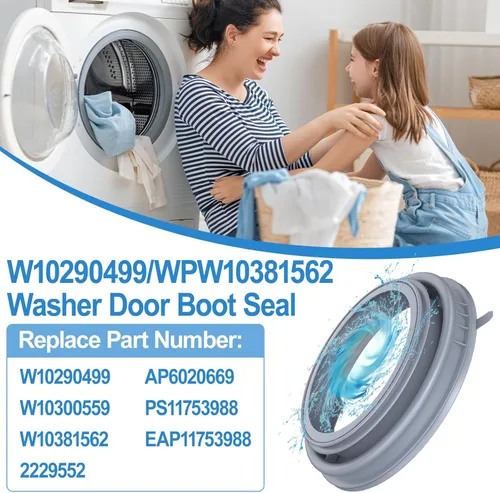 Miniatura 4 de Fuelle de sello de puerta de lavadora W10290499 mejorado compatible con sello de puerta Whirlpool Duet Washer WFW9150WW01 WFW9150WW00 WPW10381562