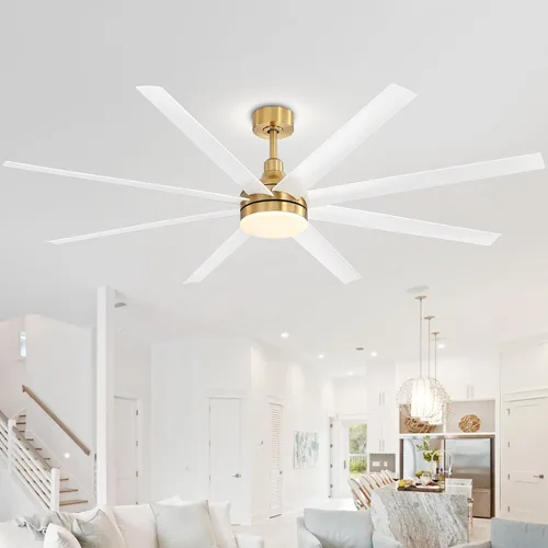 Miniatura 13 de Ventiladores de techo modernos con luces, ventilador de techo negro grande de 62 pulgadas con luz y control remoto, puerta/uso al aire libre