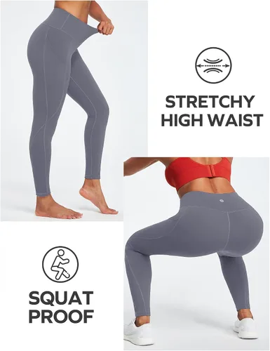 Miniatura 42 de Ewedoos - Leggings con bolsillos para mujer, de talle alto, pantalones de yoga, pantalones de entrenamiento, con levantamiento de glúteos