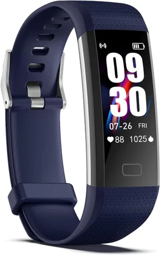 Miniatura 10 de Monitor de actividad con contador de pasos y calorías, cronómetro, frecuencia cardíaca, resistencia al agua IP68, dispositivo de salud con monitor