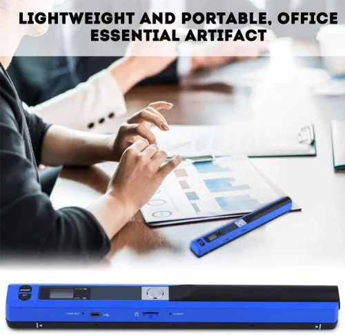 Miniatura 4 de Escáner portátil de mano, alta definición 32G de almacenamiento grande de documentos, escáner USB de lápiz escáner JPG/PDF para XP/Vista OS (azul)