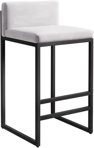 Juego de 1/2 taburetes de bar, sillas de bar tapizadas de terciopelo con reposapiés, taburetes de encimera de cocina, marco de hierro de metal negro