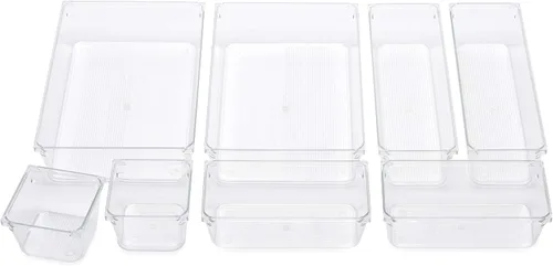 Miniatura 2 de Masirs Organizador de cajones transparente: organiza y personaliza fácilmente el diseño de los cajones. Ideal para escritorio de oficina