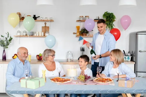 Miniatura 9 de Zhenrui Mantel rectangular elástico ajustable de 6 pies, cubierta de vinilo impermeable a prueba de derrames, diseño de ondas azules impresas
