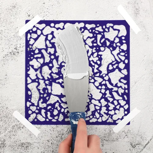Miniatura 4 de 3 piezas de plantilla de aerosol de textura de derribo, herramienta de reparación de paneles de yeso, textura de derribo, esponja de arte