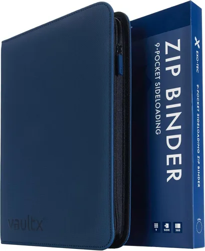 Miniatura 13 de Vault X Carpeta de 9 bolsillos con cremallera para tarjetas, 360 tarjetas, material de álbum Exo-Tec premium, 20 páginas de carga lateral, carpeta