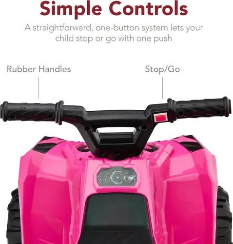 Miniatura 6 de Best Choice Products vehículo de juguete para montar de 6 V para niños, cuadriciclo de 4 ruedas, ATV con velocidad máxima de 2.9 km/h, neumáticos