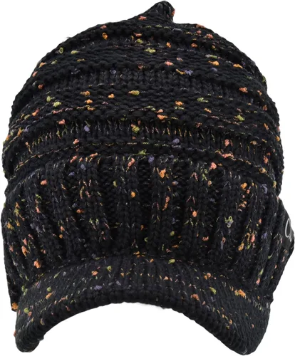 Miniatura 4 de C.C Gorro de punto acanalado de gran tamaño con visera