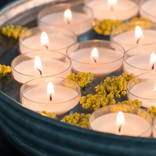 Miniatura 2 de Stonebriar 48 unidades de velas de té sin perfume, sin humo, de combustión larga, taza transparente, color blanco, con tiempo de combustión de 6 a 7