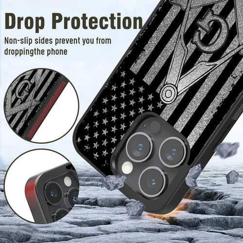 Miniatura 4 de Fundas de teléfono personalizadas con nombre de hermano, regalos masónicos para hombres para iPhone 11 12 13 14 15 16 Pro Max Plus Mini X Xs Xr
