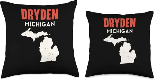 Miniatura 3 de Dryden Michigan USA State America Travel Michiganian Throw Pillow