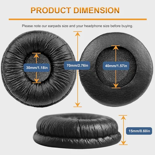 Miniatura 4 de Almohadillas de repuesto para auriculares Sony, compatibles con Sony MDR-ZX110 ZX110NC ZX100 WH-CH500 CH520 CH510 V150 V250 V200 JBL Tune 510BT
