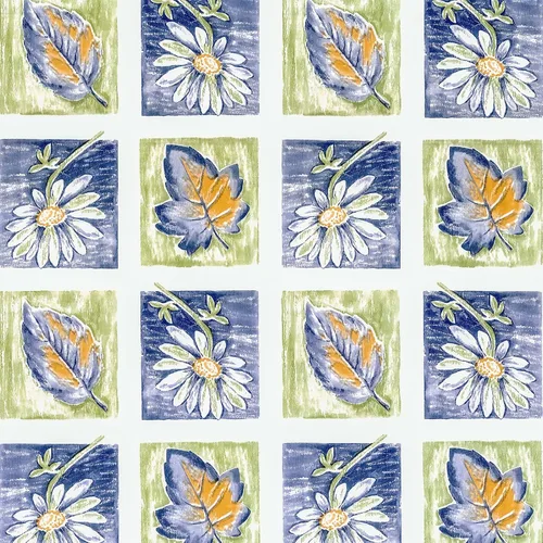 8083 - Papel tapiz de hojas florales para despegar y pegar, 17.7 pulgadas x 9.8 pies, mosaico, enrejado, margarita, flores, papel de contacto,