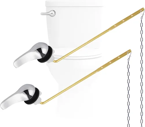 Miniatura 14 de Hygie Rinse Kit de repuesto de mango de inodoro de metal, ajuste frontal universal, palanca de inodoro compatible con estándar americano/Glacier