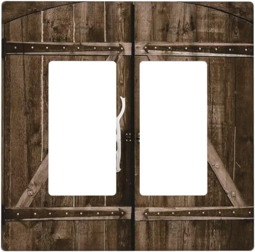 Miniatura 69 de Cubierta de Interruptor de Palanca Única de Asta de Venado de Madera de Estilo Rústico de Granja Placa Decorativa de Pared de 1 Banda Placa Frontal