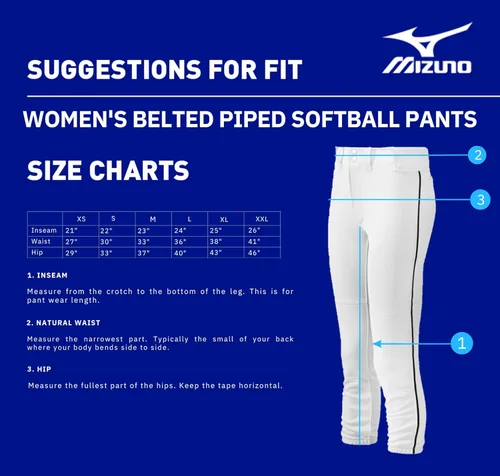 Miniatura 6 de Mizuno Pantalón bombilla, con presillas para cinturón, para mujer. Negro-blanco