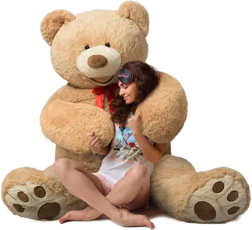 Miniatura 12 de HollyHOME Oso de peluche gigante de 5 pies con huellas grandes, regalo de San Valentín, 5 pies, color beige