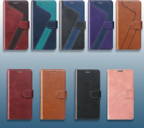 Miniatura 6 de Funda tipo cartera para iPhone 17 Pro, piel sintética, con bloqueo RFID, soporte magnético de TPU a prueba de golpes, compatible con iPhone 17 Pro