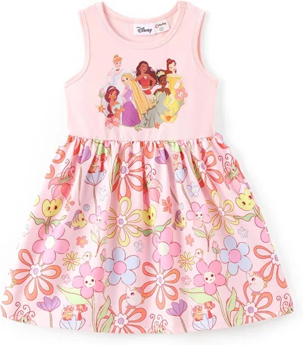 Miniatura 18 de Disney Minnie Mouse Princess Frozen Elsa Stitch - Vestido para niñas sin mangas y manga corta, ropa casual de verano para bebés y niños pequeños