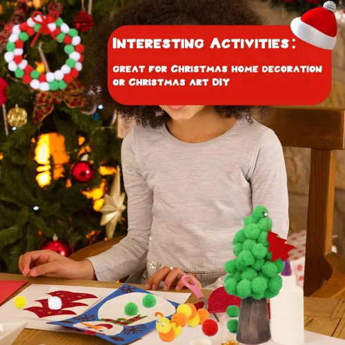 Miniatura 7 de 150 piezas de pompones, pompones de 1 pulgada verdes para manualidades, pompones esponjosos de 1 pulgada para decoraciones de Pascua, pequeños