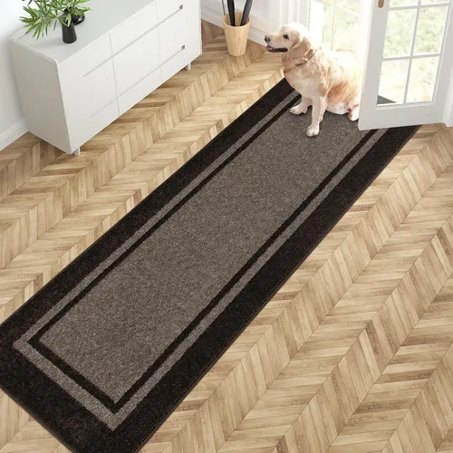 Miniatura 35 de PURRUGS Tapete para puerta con atrapamiento de suciedad, 20 x 32 pulgadas, antideslizante, lavable a máquina, tapete de entrada, tapete para puerta