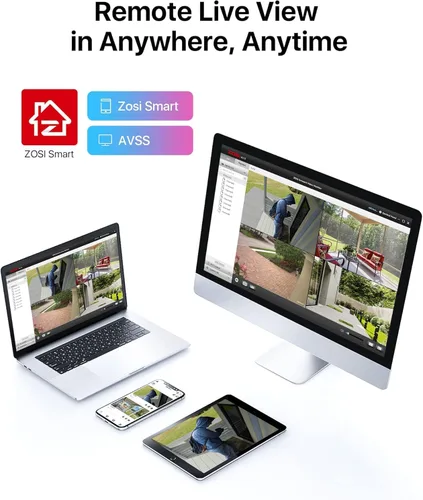 Miniatura 6 de ZOSI - Sistema de cámara de seguridad para el hogar de 8 canales 3K Lite para interiores y exteriores, detección AI de personas/vehículos, visión