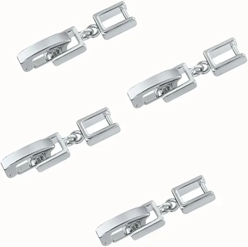 Miniatura 5 de Extensor de pulsera de collar dorado para mujer, 4 cierres plegables de joyería para fabricación de joyas