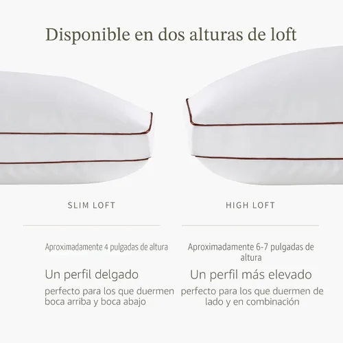 Miniatura 4 de Almohada de Látex Saatva - Altura Estándar (4" - 5") - Almohada Hipoalergénica con Núcleo de Látex Triturado - Transpirable - Funda de Algodón