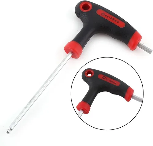 Miniatura 5 de Dioche Llave hexagonal, multiusos, fácil de transportar, llave hexagonal de pedal, herramienta multifuncional, llaves de llave de mango largo