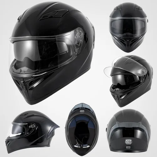 Miniatura 8 de SPARK Casco de motocicleta de cara completa para adultos, aprobado por DOT, ligero y ventilado, doble visera para hombres y mujeres, motos de nieve