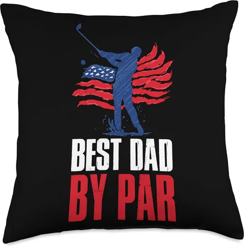 Miniatura 4 de Best Dad By Par Throw Pillow, 16x16, Multicolor
