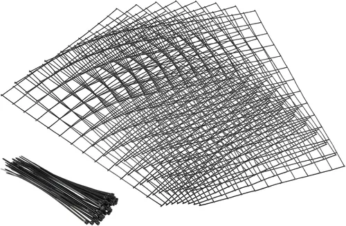 PATIKIL Protectores de plantas de alambre pequeño de 13 x 15.7 pulgadas, paquete de 8 jaulas cuadradas de alambre para plantas de malla de jardín,