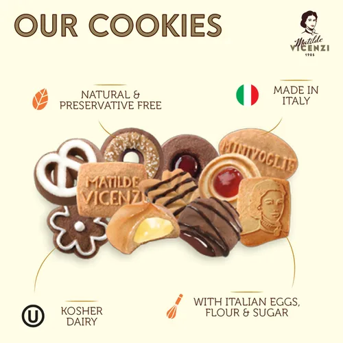 Miniatura 5 de Matilde Vicenzi Minivoglie - Lata de galletas de mantequilla surtidas italianas, regalo tradicional de galletas navideñas para el día del padre