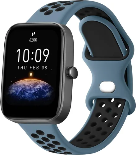 Miniatura 7 de Vanjua Correas deportivas para Amazfit Bip 3 / 3 Pro / U Pro / Lite / S / S lite / U Band mujeres hombres, correa de repuesto de silicona suave