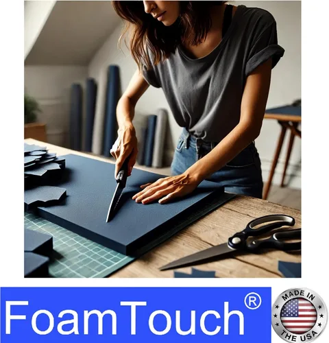 Miniatura 4 de FoamTouch Espuma azul de alta densidad de 4 pulgadas de grosor x 24 pulgadas de ancho x 72 pulgadas de largo, ideal para acolchado de espuma