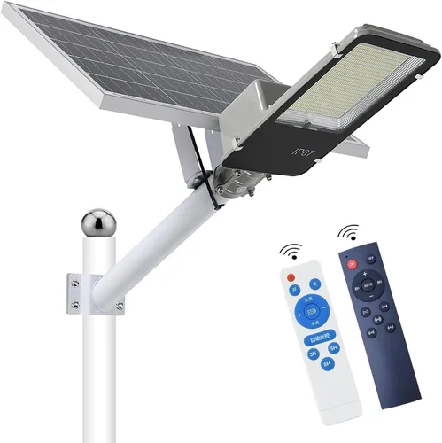 Miniatura 10 de Farola solar para exteriores, luz de seguridad solar comercial IP65, con control remoto, luz de estacionamiento del atardecer al amanecer, adecuada