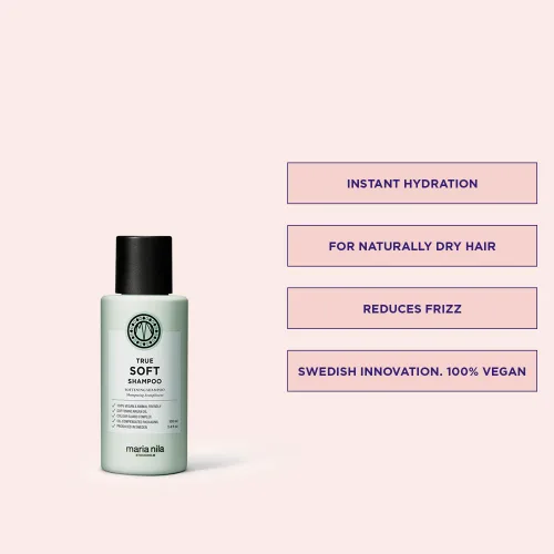 Miniatura 2 de Maria Nila True Soft, Moisturizing Shampoo For Dry Brittle Hair, Argan Oil Remoisturises & Reduces Frizz, 100% Vegan & Sulfate/Paraben free