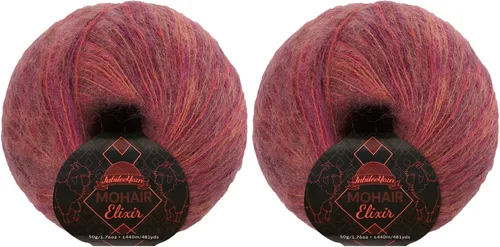 Miniatura 66 de JubileeYarn Mohair Elixir Yarn - 50g/Skein Baby Wool Blend - Cosmopolitan - 1 Skein