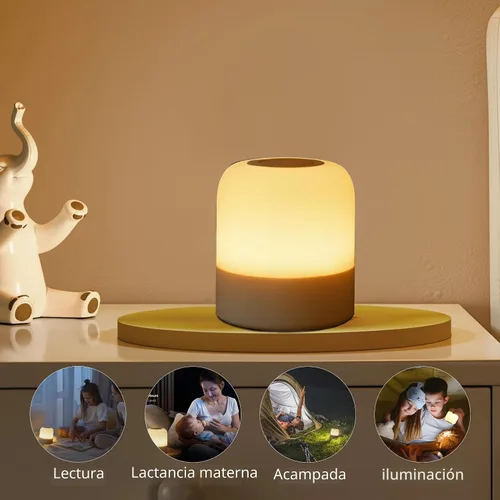 Miniatura 7 de Luz nocturna portátil para bebé, luz de huevo de 3 colores para guardería, luz nocturna recargable para niños, pequeña lámpara inalámbrica de mesa