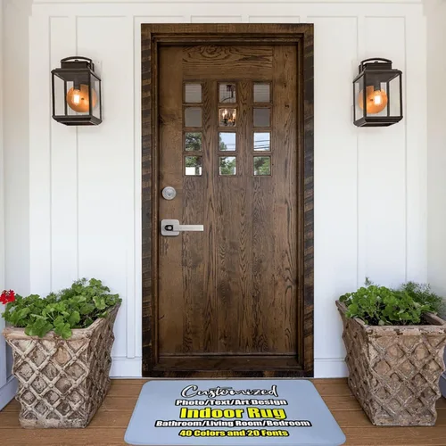 Miniatura 6 de sophiehome Customzied - Alfombras de baño con imagen de texto, alfombra de franela personalizada para interiores para el hogar, dormitorio, baño