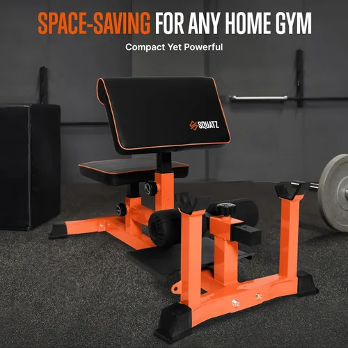 Miniatura 6 de SQUATZ Máquina de sentadillas, banco de sentadillas plegable para oficina en casa, gimnasio, estación de entrenamiento y ejercicio de prensa