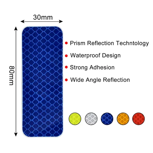 Miniatura 2 de 25 calcomanías reflectantes de advertencia, surtido de cintas reflectantes impermeables para exteriores, calcomanías reflectantes de seguridad, 1.2