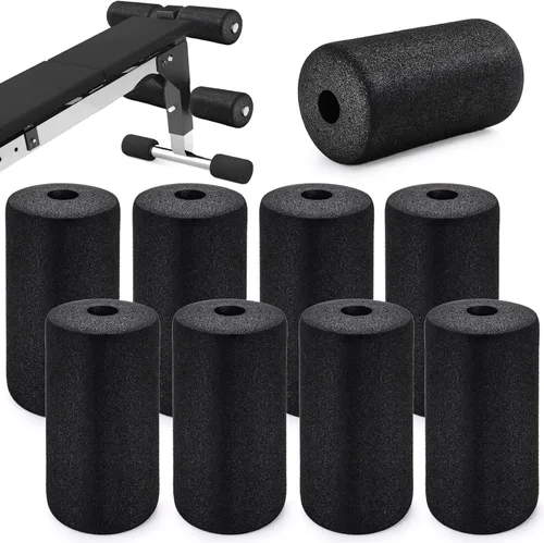WRINGKIT Paquete de 8 rodillos de espuma para pies, rodillo de espuma para patas de máquina, se adapta a tubo de 1 pulgada, cubierta de tubo de